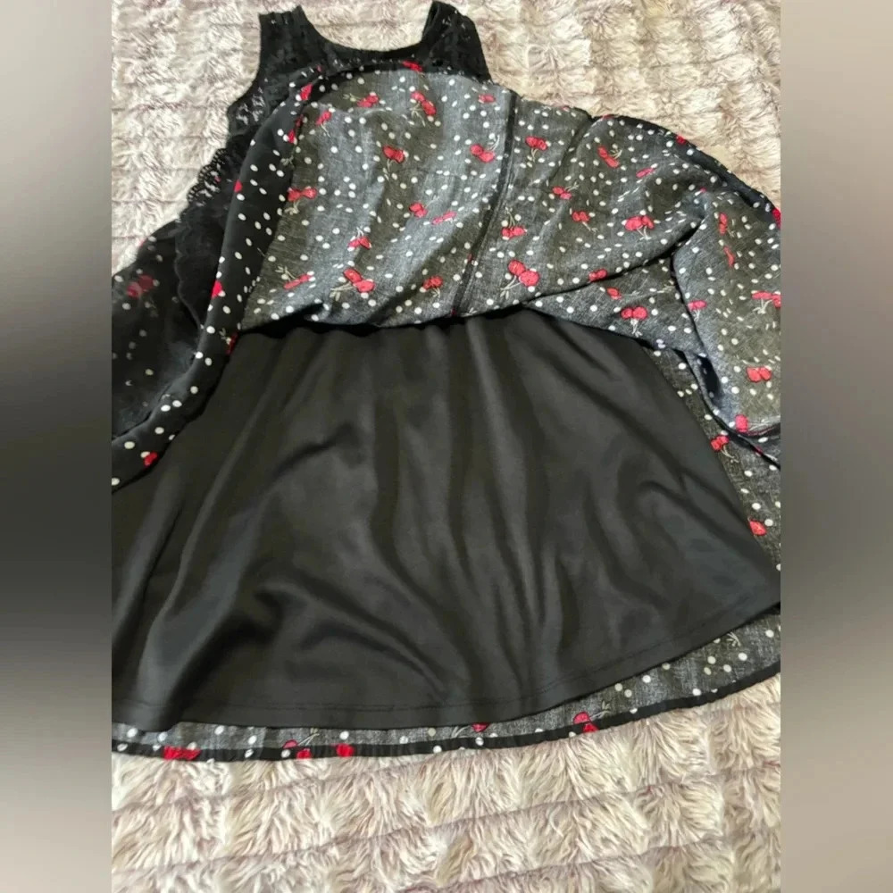 Epic Threads Girls Black and Red Cherry Dress Size Medium - Picture 12 of 13